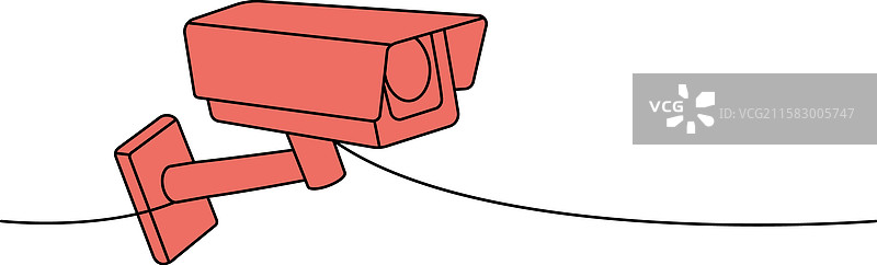 彩色连续线条绘制的视频摄像机图片素材