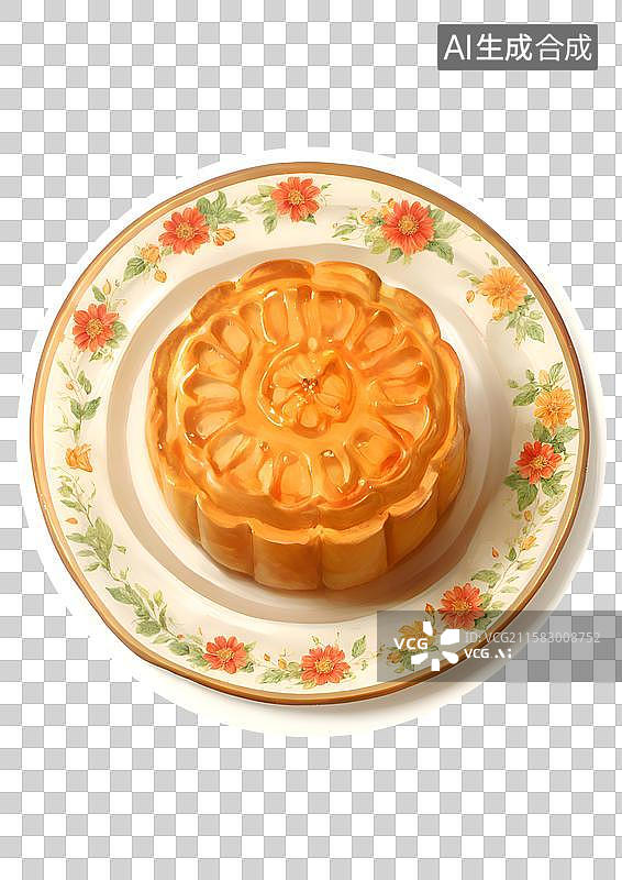 【AI数字艺术】中秋节月饼插画元素图片素材