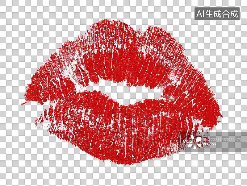 【AI数字艺术】红色唇膏的特写镜头图片素材