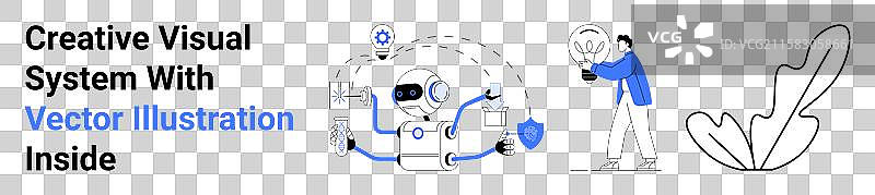 机器人与数据和用户互动生成图片素材