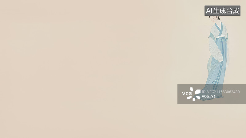 【AI数字艺术】水墨画右上图片素材