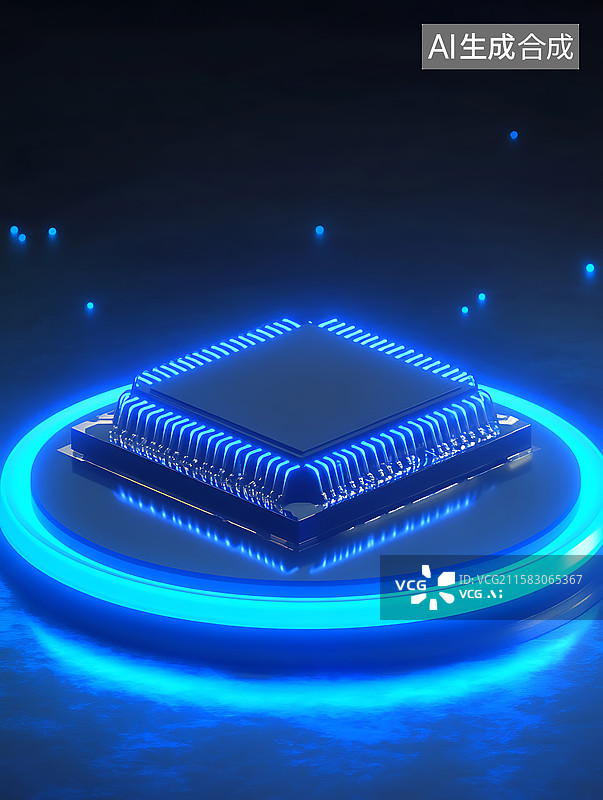 【AI数字艺术】科技芯片数据研制抽象特写图片素材
