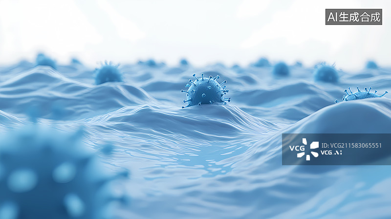 【AI数字艺术】新冠病毒的微观世界图片素材