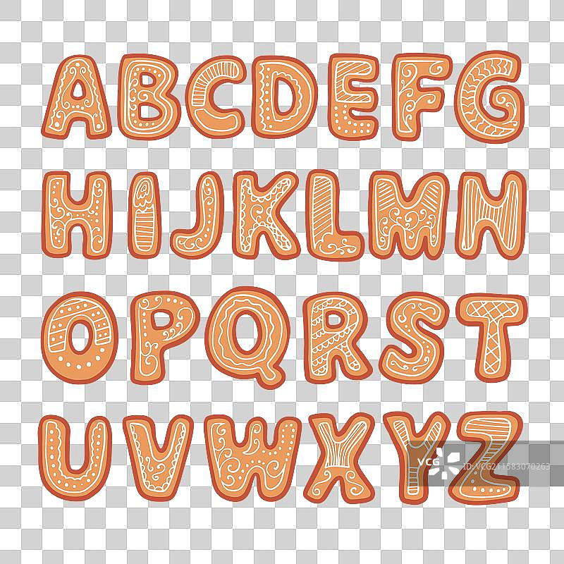 圣诞饼干字母表图片素材