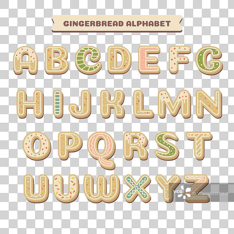 姜饼字母表图片素材