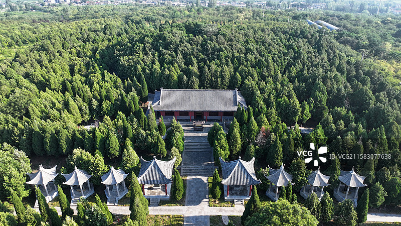 山东省济宁市微山岛微子林建筑群和墓冢保护区图片素材