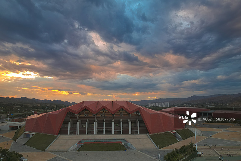 海东市乐都区体育中心图片素材