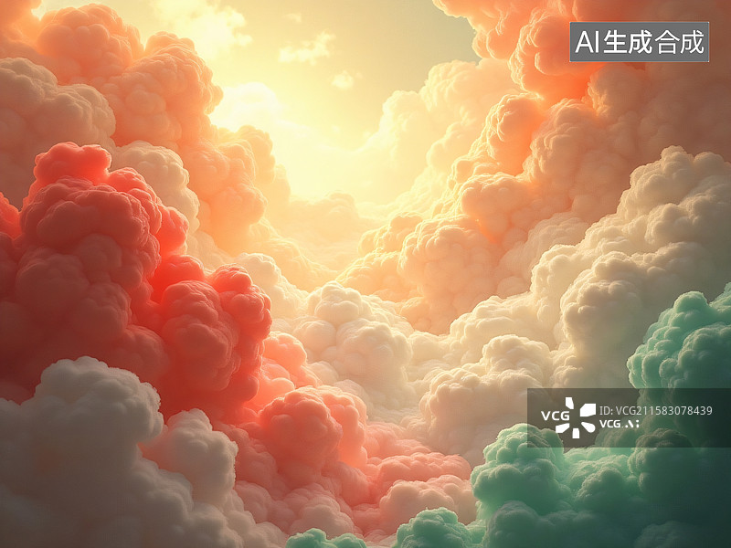 【AI数字艺术】瑞气祥云图片素材