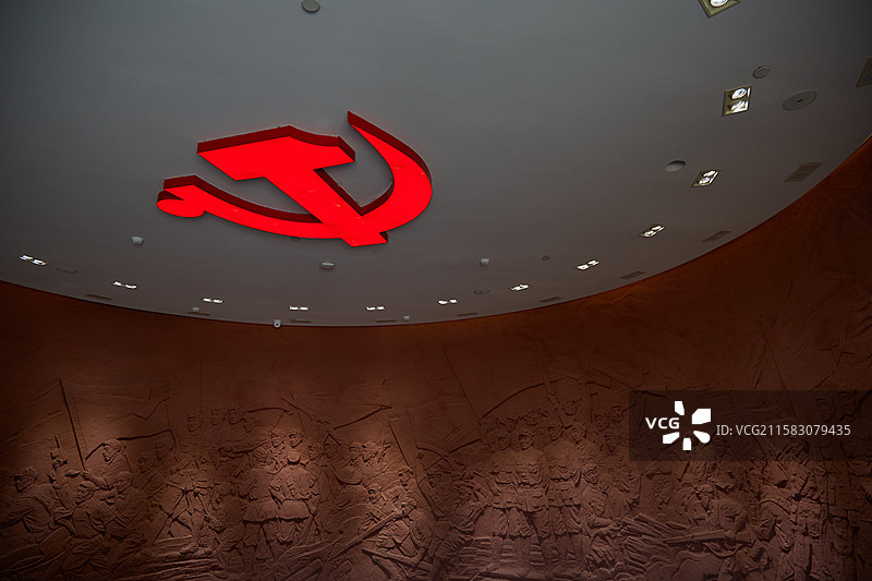 湖北安徽两省分界线，江淮分水岭风光图片素材