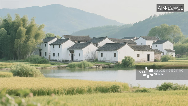 【AI数字艺术】江南水乡风光图片素材