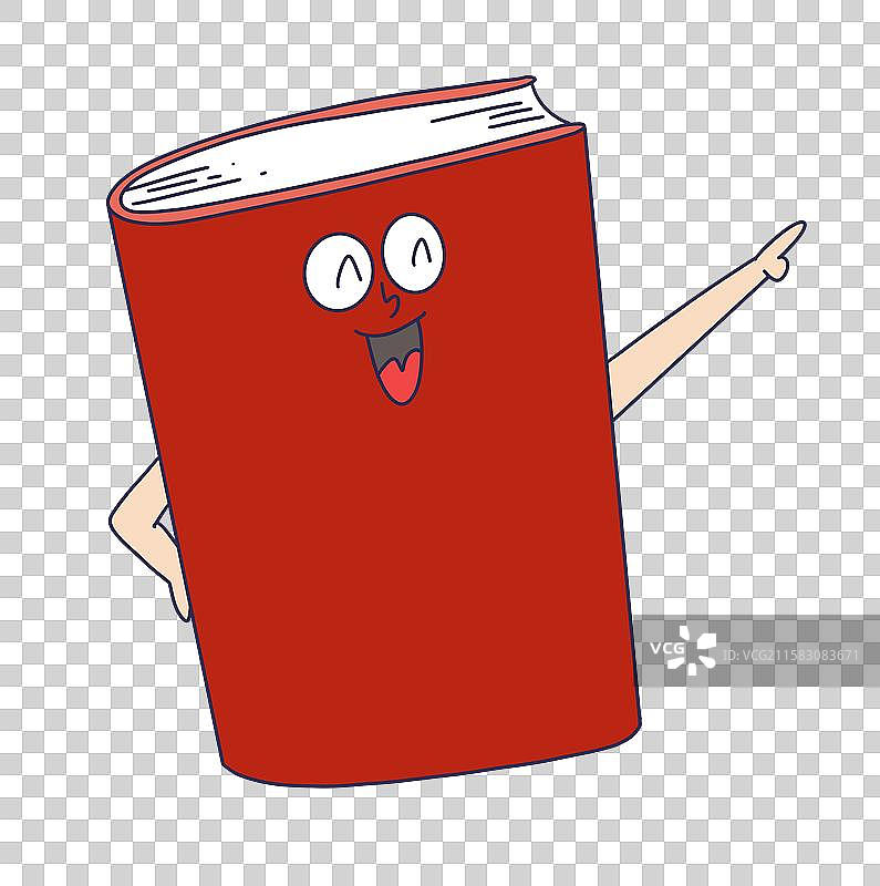 红色微笑的书籍图片素材