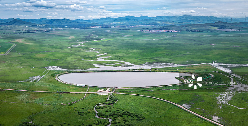 俯瞰丰宁坝上京北第一草原、大汗行宫景区图片素材