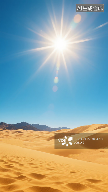 【AI数字艺术】盛夏阳光的炙烤，炎炎夏日下田地、海滩、沙漠图片素材