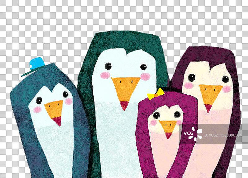 免抠PNG元素动物插画 一群鸟图片素材