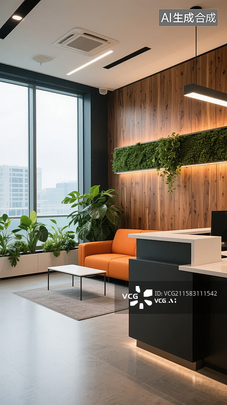 【AI数字艺术】现代办公室休息区设计图片素材