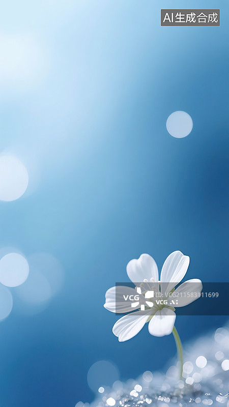 【AI数字艺术】冰绡花影图片素材
