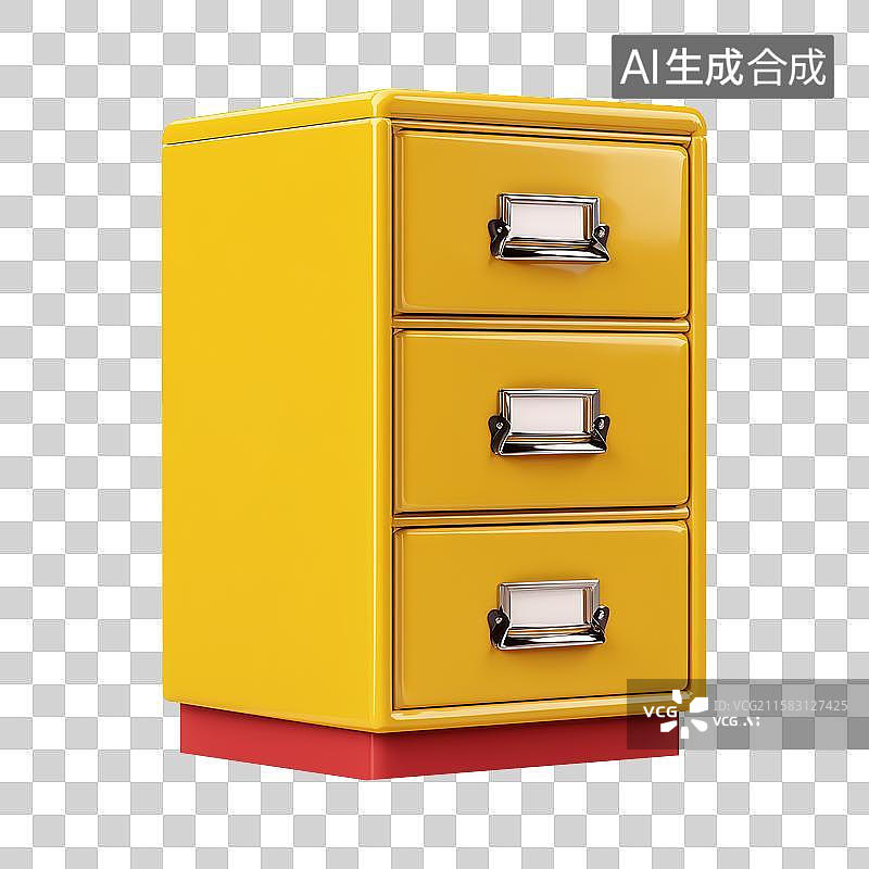 【AI数字艺术】3D风格办公主题之文件柜元素图片素材