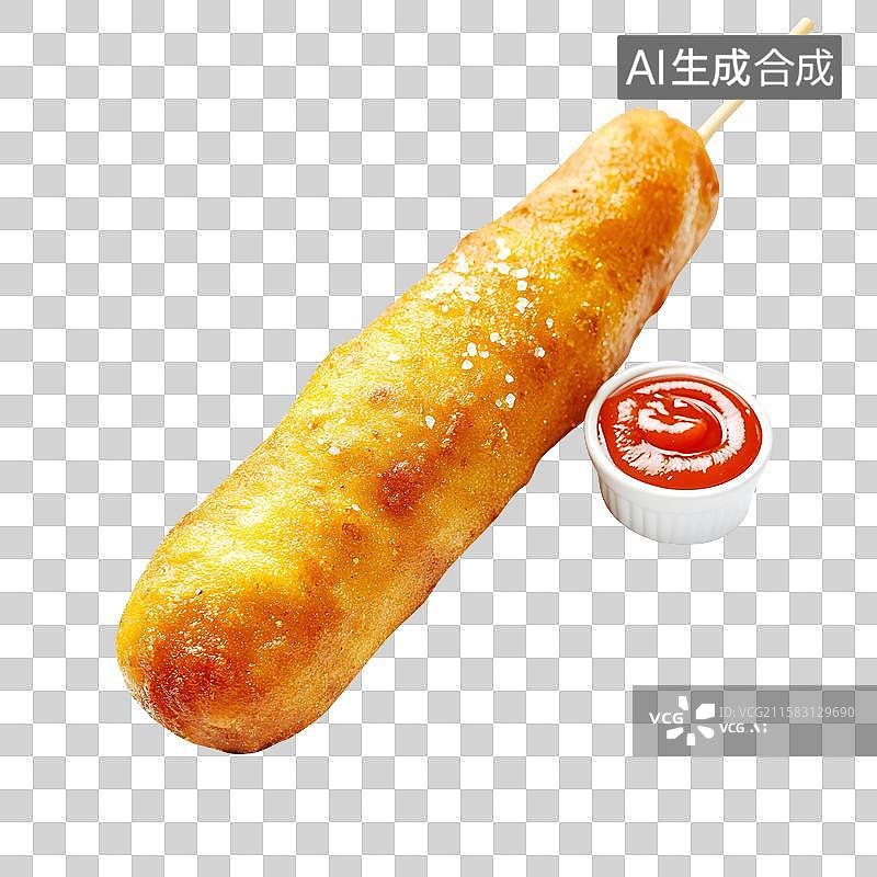 【AI数字艺术】美食芝士热狗棒图片素材