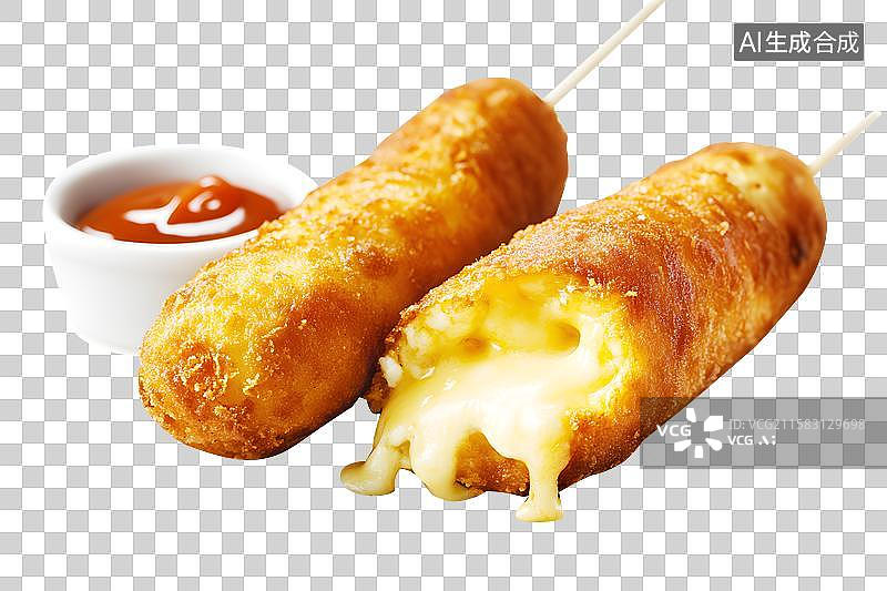 【AI数字艺术】美食芝士热狗棒图片素材
