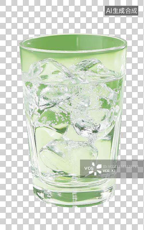 【AI数字艺术】冰水，冰块，液体，夏日凉爽图片素材