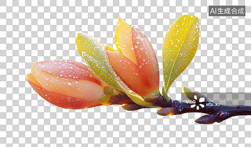 【AI数字艺术】春日节气背景，静待花开图片素材