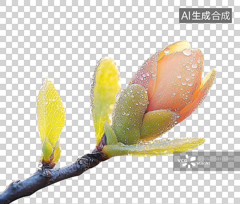 【AI数字艺术】春日节气背景，静待花开图片素材
