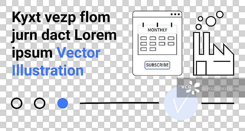 带有每月日历的订阅界面图片素材