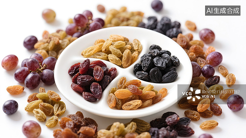 【AI数字艺术】五彩缤纷的葡萄干图片素材