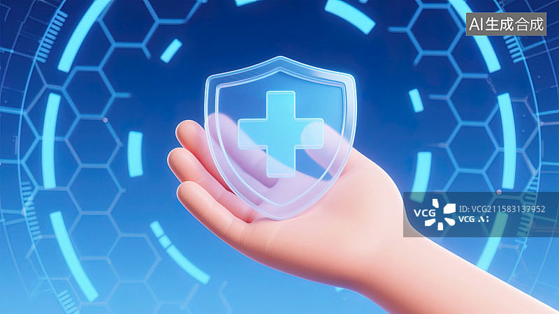 【AI数字艺术】科技守护健康未来图片素材