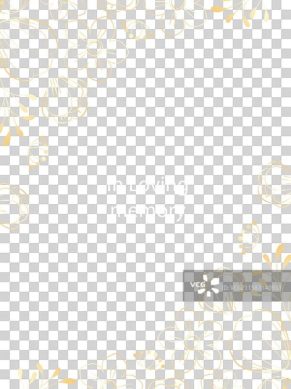 金色花卉卡片系列图片素材