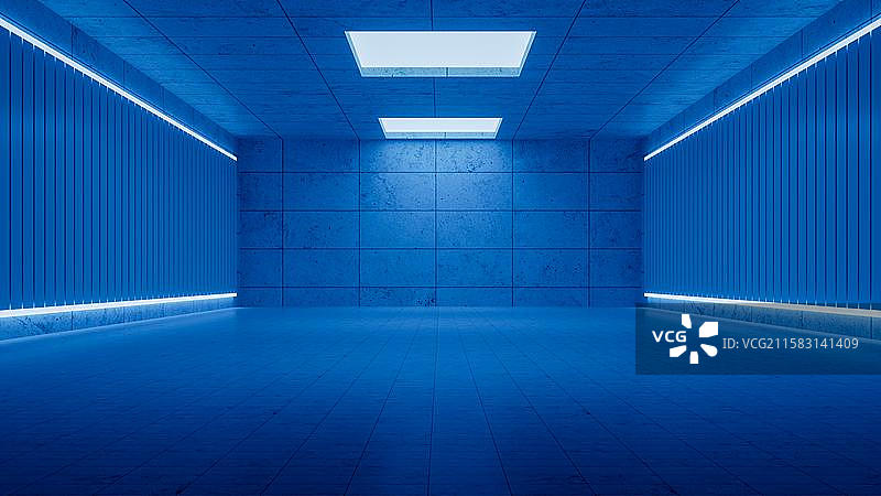 霓虹灯光下的赛博朋克未来空间 霓虹光影下的空间艺术  3D现代建筑空间内部 未来空间 空间艺术图片素材