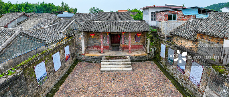 广东省河源市东源县义和镇苏家围客家乡村旅游区航拍图片素材