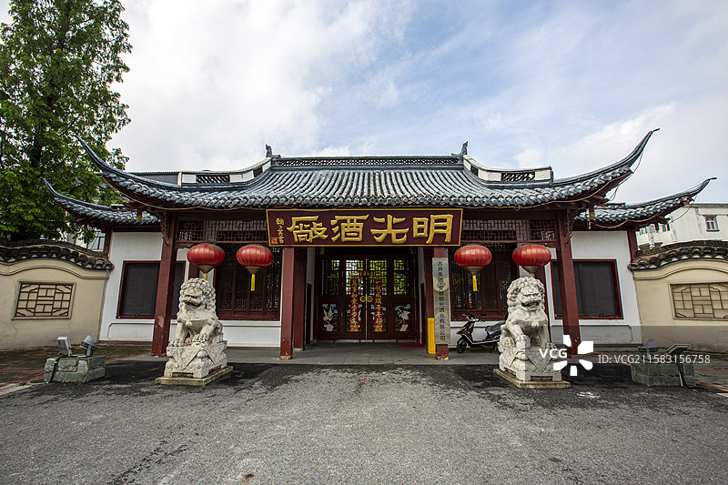 安徽省滁州市明光市酒厂门楼景观图片素材