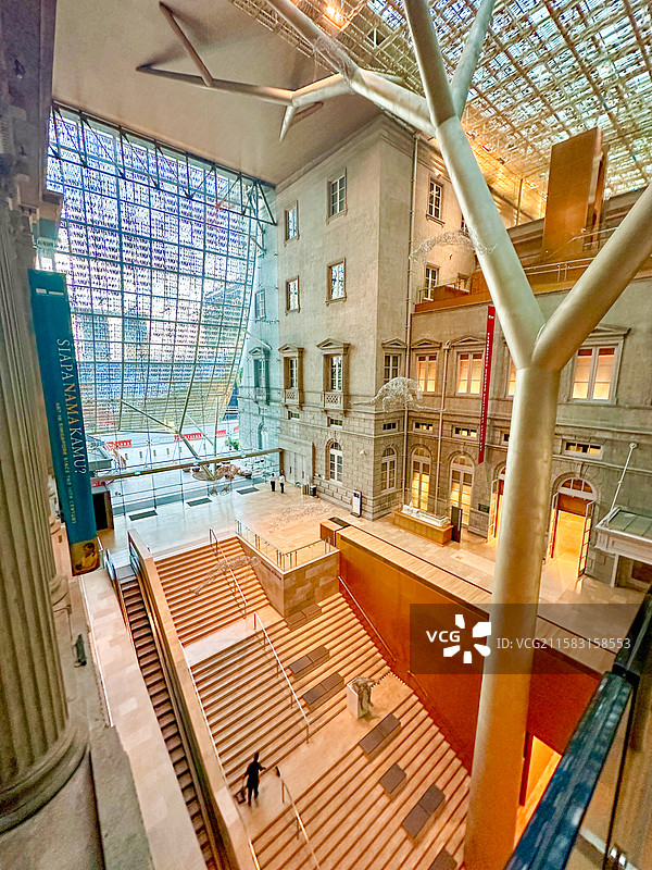 新加坡国家美术馆内部精美现代城市建筑内部图片素材