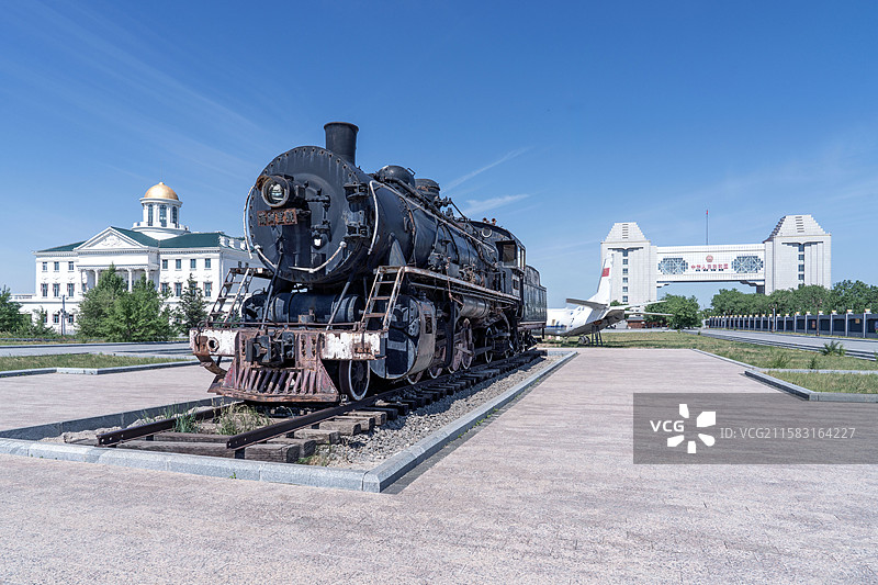 ＂1861 ＂号蒸汽机车（毛主席1949年12月乘火车出访苏联时所使用的牵引机车）图片素材