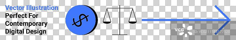 平衡秤比较金钱与效率图片素材