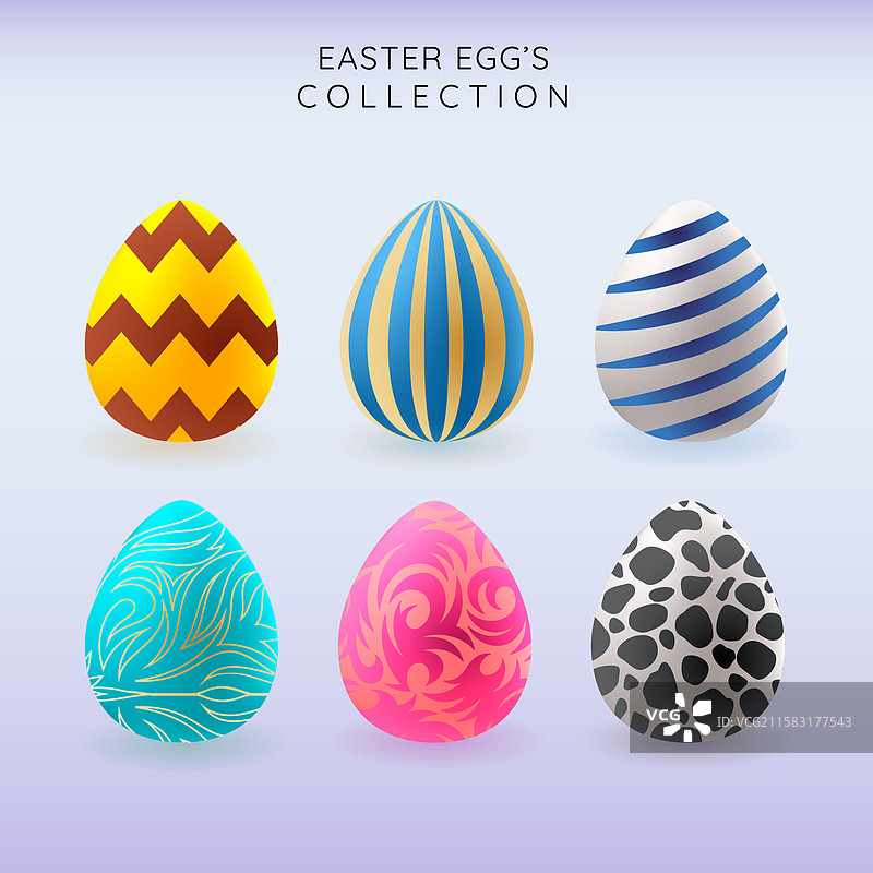 平面复活节彩蛋收藏图片素材