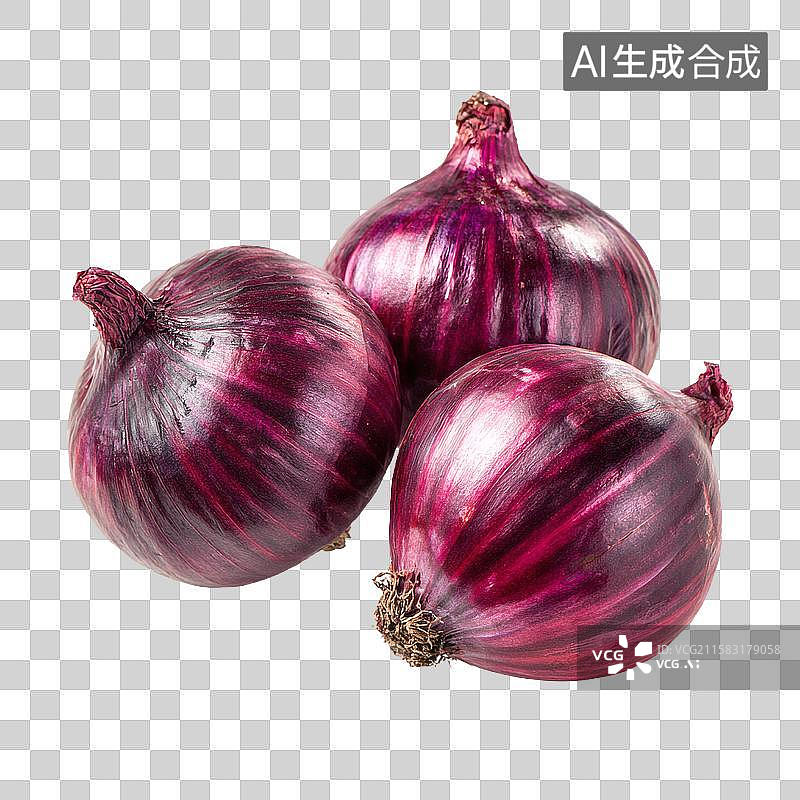 【AI数字艺术】新鲜的紫皮洋葱图片素材