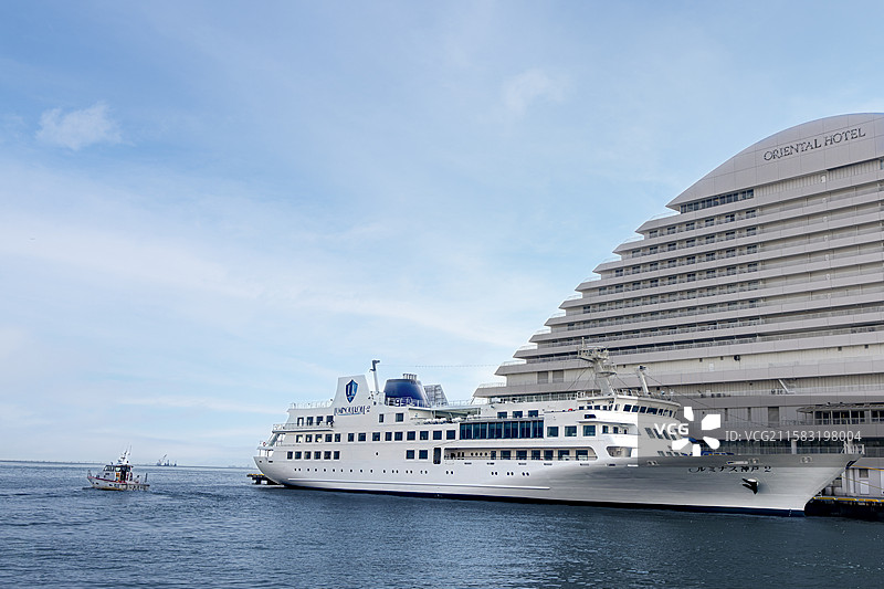 日本兵库县神户市神户港神户美利坚公园东方饭店图片素材