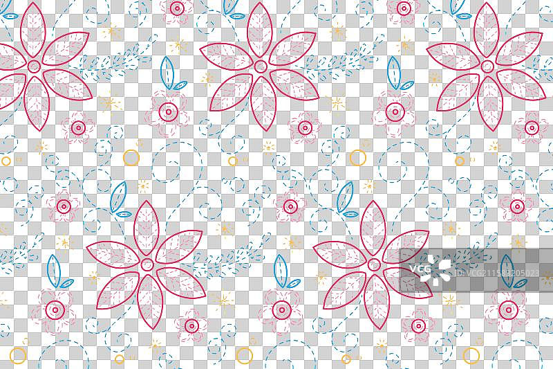 手绘刺绣花卉背景图片素材