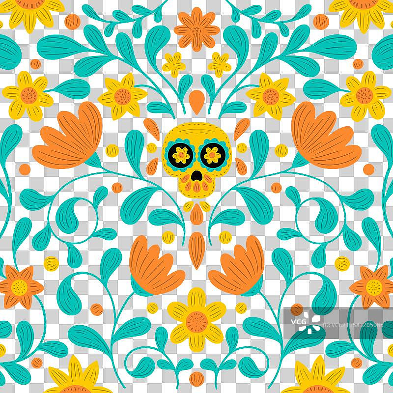 手绘刺绣花卉背景图片素材