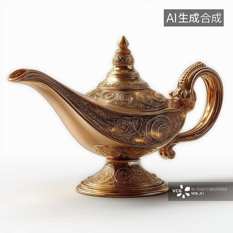 【AI数字艺术】神灯复古元素图片素材