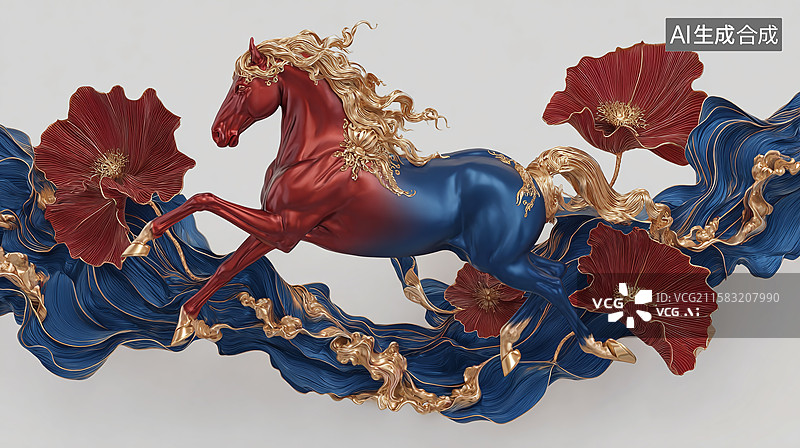 【AI数字艺术】生肖马，2026马年，2026丙午马年图片素材