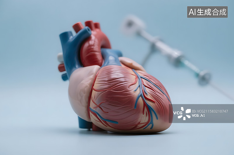 【AI数字艺术】人体心脏医学模型图片素材