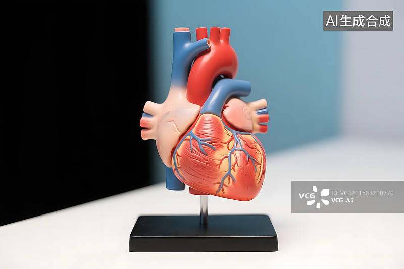 【AI数字艺术】人体心脏医学模型图片素材