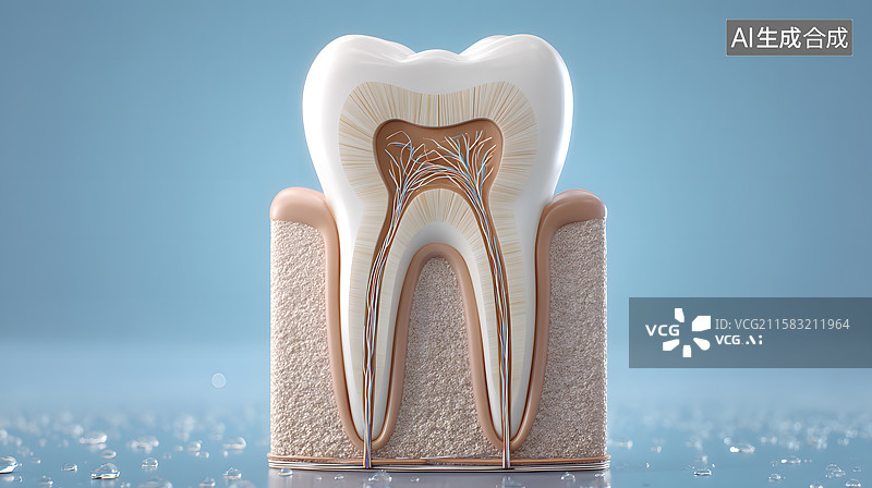 【AI数字艺术】牙齿解剖图示图片素材