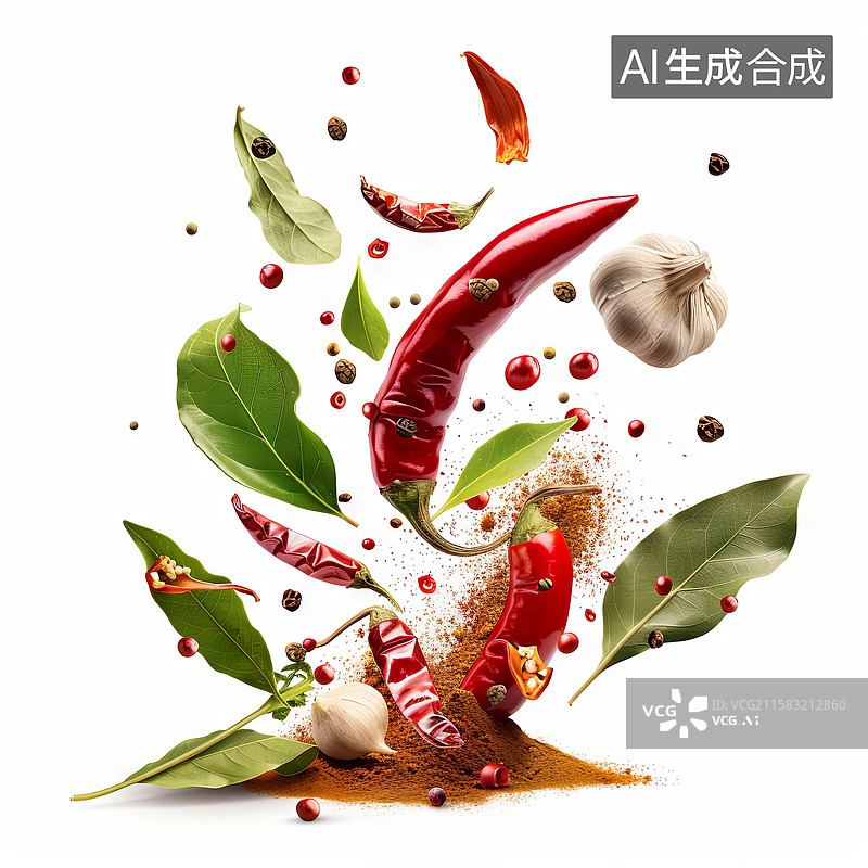 【AI数字艺术】辣椒特写素材图片素材