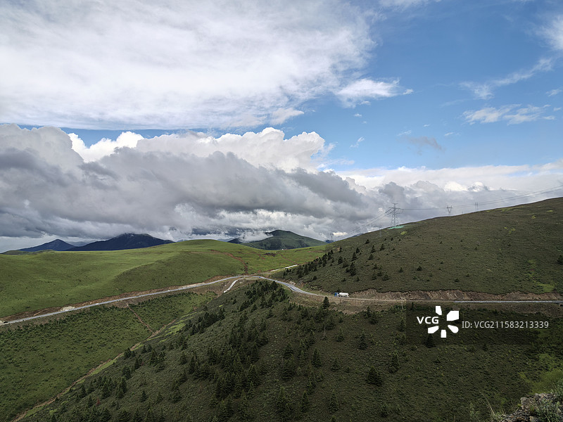 川藏线骑行第八天（甘孜雅江 草原风光）图片素材