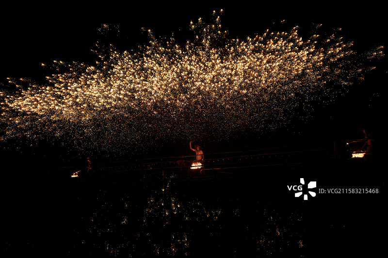 非遗铁花秀图片素材