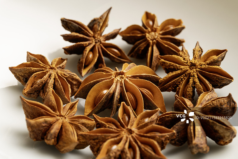 八角大茴香香料中国传统香料调味品大料特写图片素材